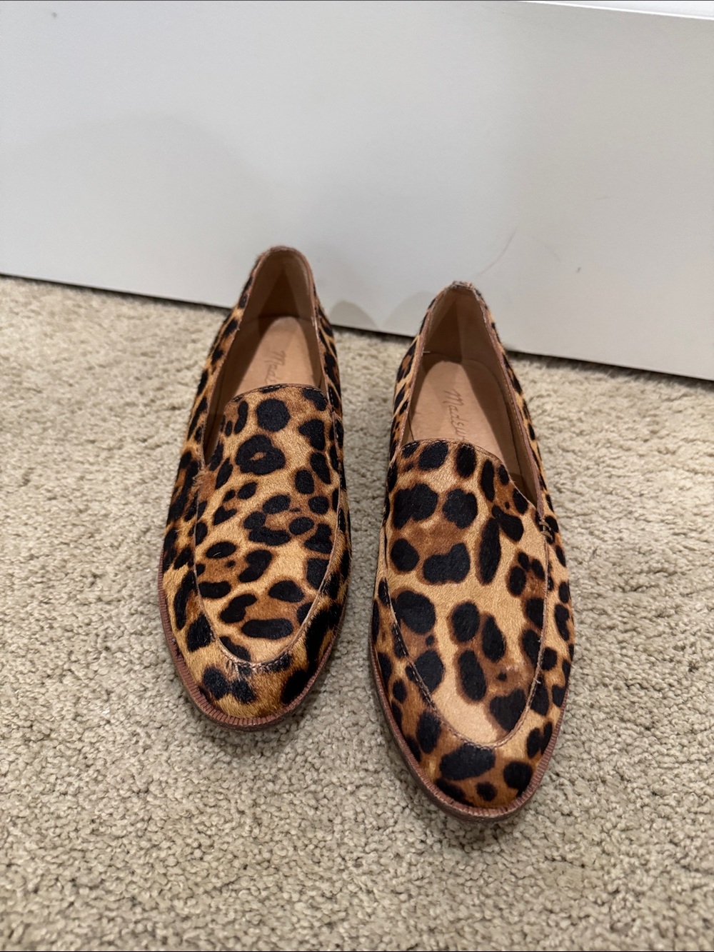 Madewell Frances Leopard calf hair loafers